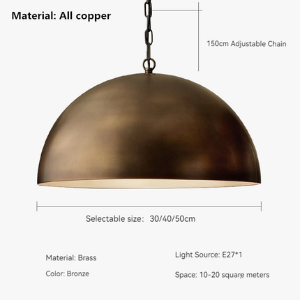 Suspension demi-boule en laiton style américain — LZ4X9Q