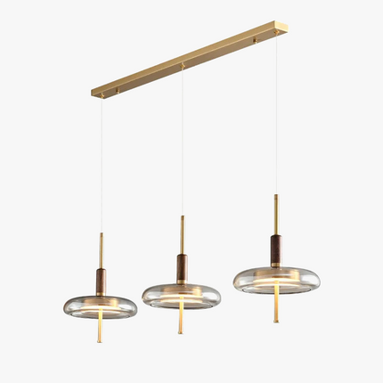 Suspension nordique en laiton et noyer au design luxueux — LZ4P9XQ