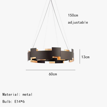 Suspension en métal avec cordon ajustable — LZ4X9P2
