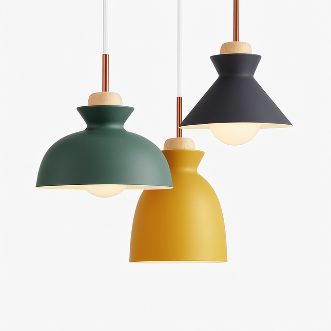 Suspension métallique colorée aux formes variées style Nordic — LZ4X9P2