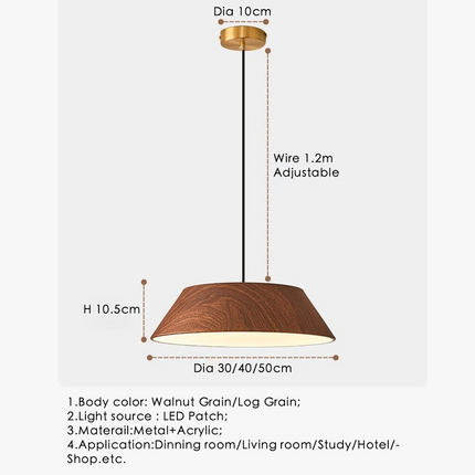 Suspension élégante en métal et bois naturel — LZ4T9XJ