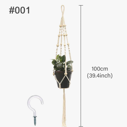 suspension en macramé pour pots de fleurs décoratifs