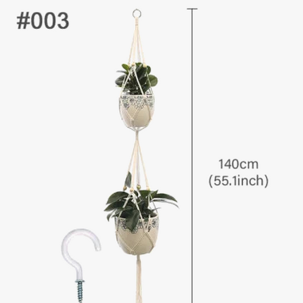suspension en macramé pour pots de fleurs décoratifs