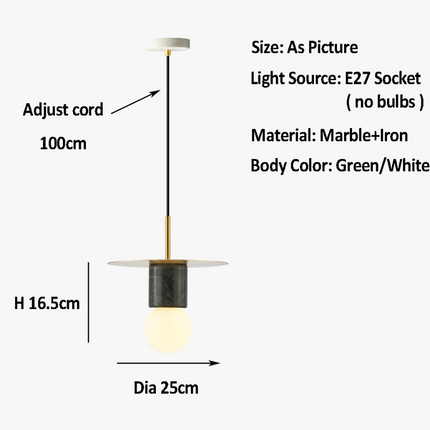 Suspension en marbre au design nordique pour intérieur élégant — LZ4X9T2