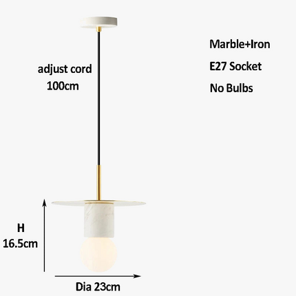 Suspension en marbre au design nordique pour intérieur élégant — LZ4X9T2