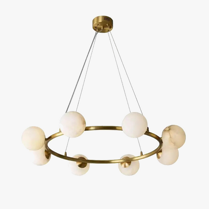Suspension luxueuse en marbre et cuivre pour éclairage créatif — LZ4X9JQ