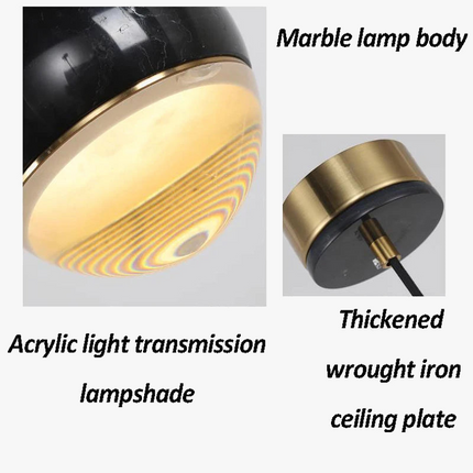 Suspension LED en marbre style nordique pour intérieur moderne — LZ4P9XQ