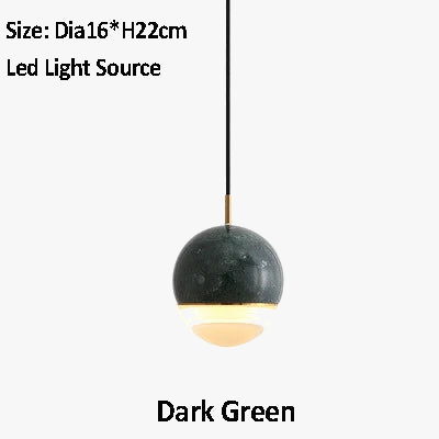 Suspension LED en marbre style nordique pour intérieur moderne — LZ4P9XQ