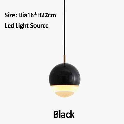Suspension LED en marbre style nordique pour intérieur moderne — LZ4P9XQ