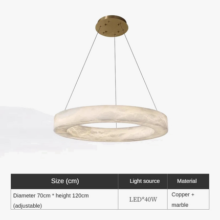 Suspension moderne en marbre naturel espagnol et cuivre — LZ4X9T2