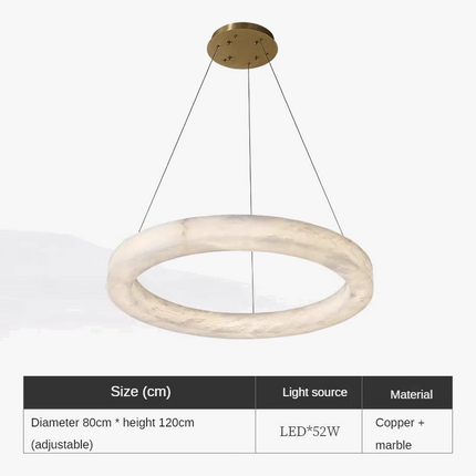 Suspension moderne en marbre naturel espagnol et cuivre — LZ4X9T2