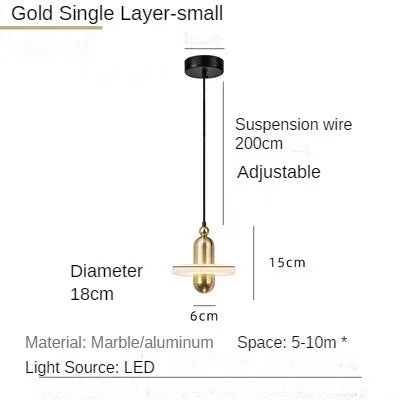 Suspension en marbre naturel espagnol pour décoration élégante — LZ4X9B