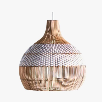 Suspension en osier tissée main forme cage japonaise — LZ4X9T2