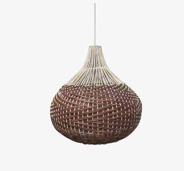 Suspension en osier tissée main forme cage japonaise — LZ4X9T2