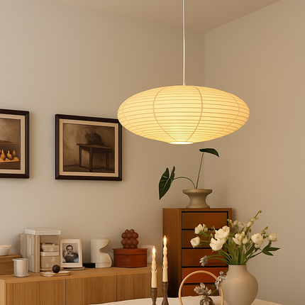 Suspension en papier de riz au design danois pour intérieur élégant — LZ4XJ9