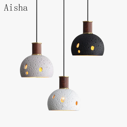 Suspension rétro en cuivre avec motif nid d'abeille en pierre — LZ4D7M9