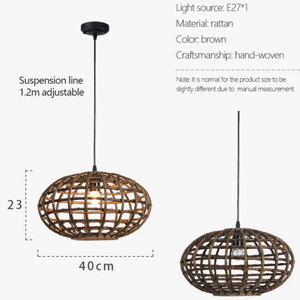 Suspension circulaire en rotin pour éclairage intérieur — LZ4T9X