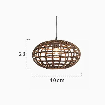 Suspension circulaire en rotin pour éclairage intérieur — LZ4T9X