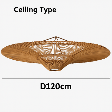 Suspension en rotin style japonais Wabi Sabi — LZ4P7XQ