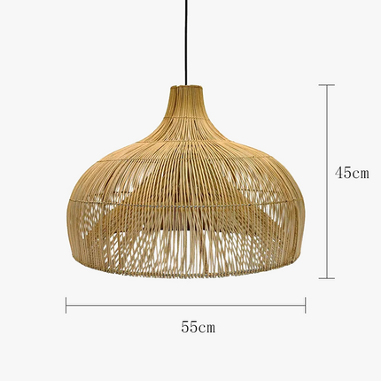 Suspension en rotin style pastoral japonais pour restaurant asiatique — LZ4X9QJ
