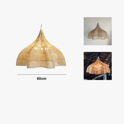 Suspension en rotin aux pétales d’inspiration orientale — LZ4X9P2