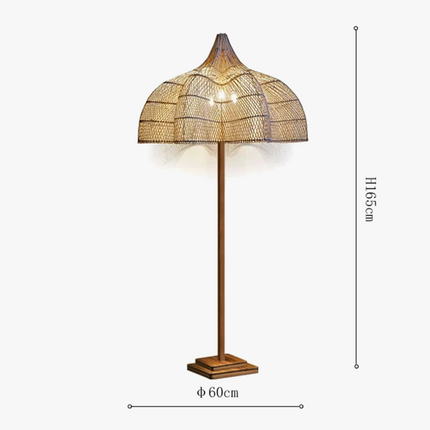 Suspension en rotin aux pétales d’inspiration orientale — LZ4X9P2