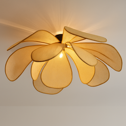Suspension en rotin tissé pour un éclairage élégant et moderne — LZ4X9M