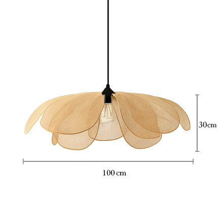 Suspension en rotin tissé pour un éclairage élégant et moderne — LZ4X9M