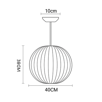 Suspension en soie au design moderne pour éclairage intérieur — LZ4X9P2
