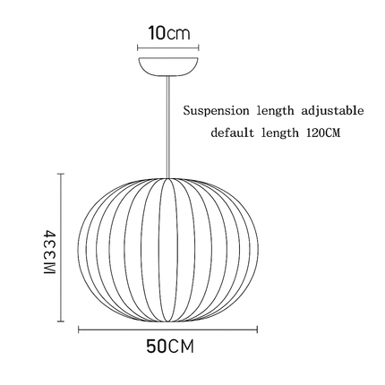 Suspension en soie au design moderne pour éclairage intérieur — LZ4X9P2