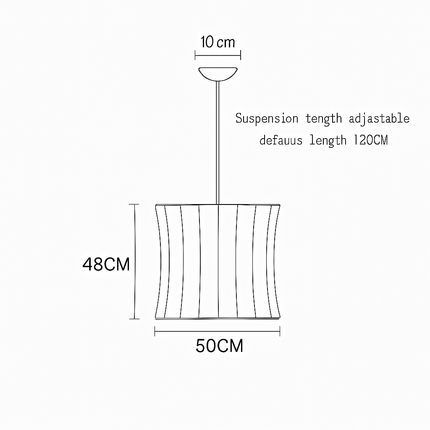 Suspension en soie au design moderne pour éclairage intérieur — LZ4X9P2