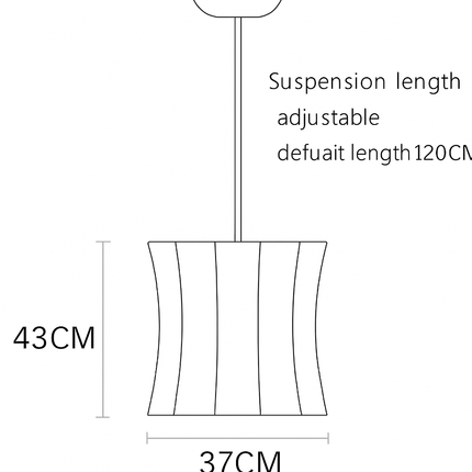 Suspension en soie au design moderne pour éclairage intérieur — LZ4X9P2