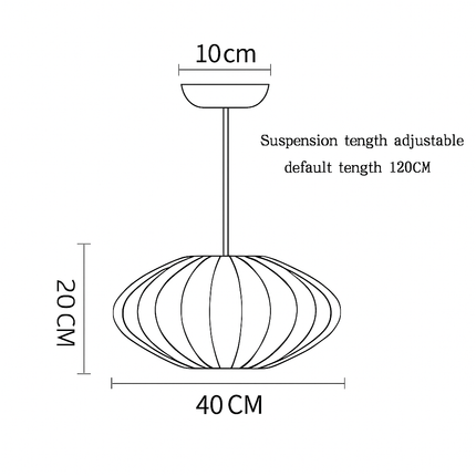 Suspension en soie au design moderne pour éclairage intérieur — LZ4X9P2