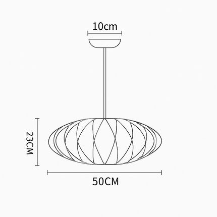 Suspension en soie au design moderne pour éclairage intérieur — LZ4X9P2