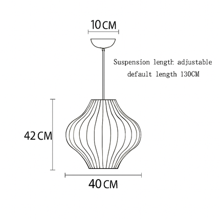 Suspension en soie au design moderne pour éclairage intérieur — LZ4X9P2