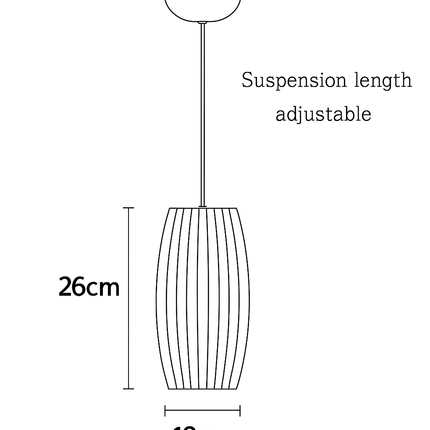 Suspension en soie au design moderne pour éclairage intérieur — LZ4X9P2