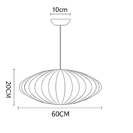 Suspension en soie au design moderne pour éclairage intérieur — LZ4X9P2