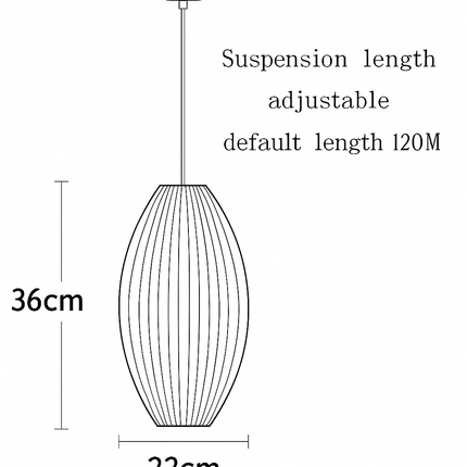 Suspension en soie au design moderne pour éclairage intérieur — LZ4X9P2