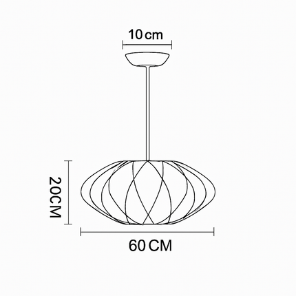 Suspension en soie au design moderne pour éclairage intérieur — LZ4X9P2