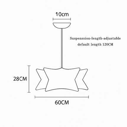 Suspension en soie au design moderne pour éclairage intérieur — LZ4X9P2