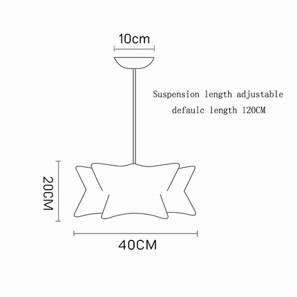 Suspension en soie au design moderne pour éclairage intérieur — LZ4X9P2