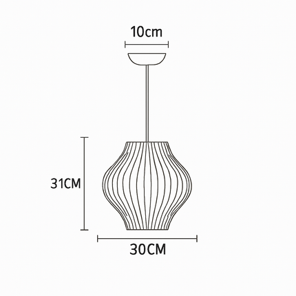 Suspension en soie au design moderne pour éclairage intérieur — LZ4X9P2