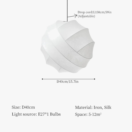 Suspension en soie style wabi sabi pour décoration intérieure moderne — LZ4X9T2