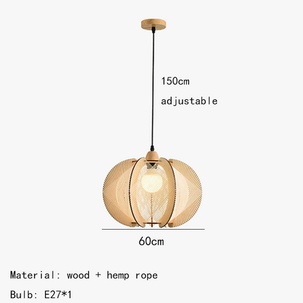 suspension en tissu bois pour magasin et hôtel