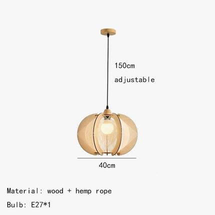 Suspension en tissu et bois pour magasin et hôtel — LZ4X9T2
