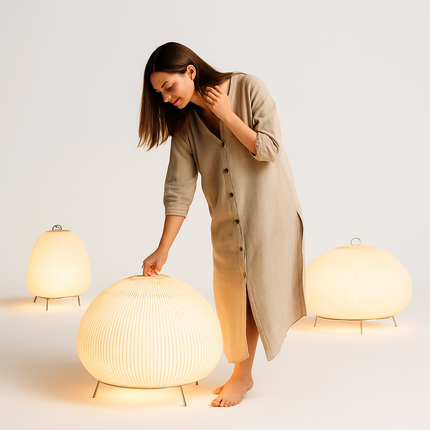 Suspension en tissu tricoté au style nordique pour intérieur élégant — LZ7D9Q