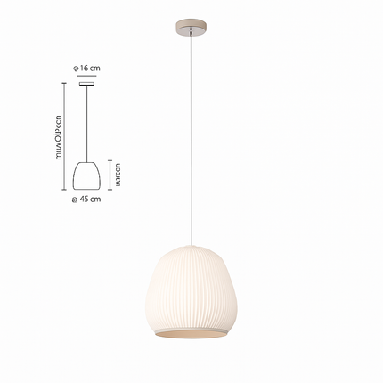 Suspension en tissu tricoté au style nordique pour intérieur élégant — LZ7D9Q
