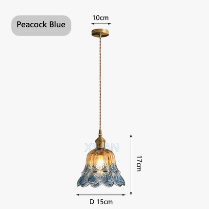 Suspension en verre pour chevet avec applique lumineuse — LZ4P9XJ