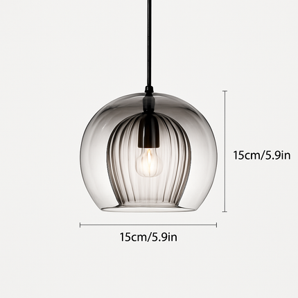 Suspension en verre au style industriel simple et moderne — LZ4G7T9