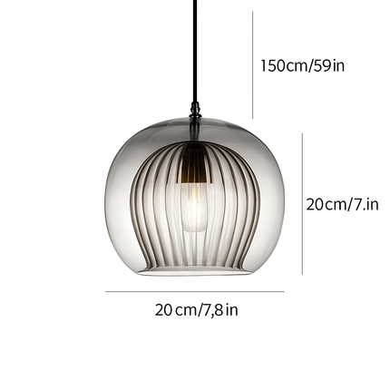 Suspension en verre au style industriel simple et moderne — LZ4G7T9